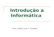 Introdução a Informática Prof. André Luiz F. Guedes
