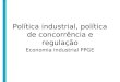 Política industrial, política de concorrência e regulação Economia Industrial PPGE