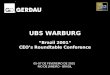 05-07 DE FEVEREIRO DE 2001 RIO DE JANEIRO - BRASIL Brazil 2001 CEOs Roundtable Conference UBS WARBURG