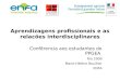 Aprendizagens profissionais e as relacões interdisciplinares Confêrencia aos estudantes do PPGEA Rio 2009 Marie-Hélène Bouillier ENFA