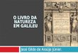 José Gildo de Araújo Júnior. O LIVRO DA NATUREZA EM GALILEU