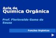 Aula de Química Orgânica Prof. Florisvaldo Gama de Souza Funções Orgânicas