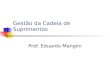 Gestão da Cadeia de Suprimentos Prof. Eduardo Mangini