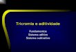 Tricromia e aditividade Fundamentos Sistema aditivo Sistema subtrativo