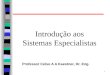 1 Introdução aos Sistemas Especialistas Professor Celso A A Kaestner, Dr. Eng
