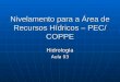 Nivelamento para a Área de Recursos Hídricos – PEC/ COPPE Hidrologia Aula 03
