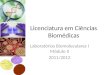 Licenciatura em Ciências Biomédicas Laboratórios Biomoleculares I Módulo II 2011/2012