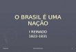 O BRASIL É UMA NAÇÃO I REINADO 1822-1831 17/6/20141