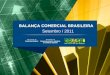 Setembro / 2011. BALANÇA COMERCIAL BRASILEIRA Maio/2011 Setembro/2011 Destaques de Setembro 2011  Setembro: -Exportação: recorde para set (US$ 23,3 bi,