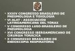 XXXIV CONGRESSO BRASILEIRO DE PNEUMOLOGIA E TISIOLOGIA   VI ALAT - ASSOCIACIÓN LATINOAMERICANA DEL TÓRAX   V CONGRESSO LUSO-BRASILEIRO DE PNEUMOLOGIA