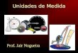 Unidades de Medida Prof. Jair Nogueira. Conceito São grandezas padronizadas utilizadas para expressar uma quantidade