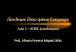 Hardware Description Language Aula 3 – AHDL (continuação) Prof. Afonso Ferreira Miguel, MSc