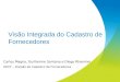 Visão Integrada do Cadastro de Fornecedores Carlos Magno, Guilherme Santana e Diego Rhennier DECF – Divisão de Cadastro de Fornecedores