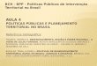 BCH - BPP - Políticas Públicas de Intervenção Territorial no Brasil