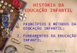 1.PRINCÍPIOS E MÉTODOS DA EDUCAÇÃO INFANTIL; 2.FUNDAMENTOS DA EDUCAÇÃO INFANTIL. Prof. Moacir F. Amorim HISTÓRIA DA EDUCAÇÃO INFANTIL