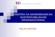 HELIO SANTOS GESTÃO DA DIVERSIDADE NA SUSTENTABILIDADE ORGANIZACIONAL