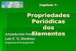 Capítulo 7: Propriedades Periódicas dos Elementos Amanda Kris Pereira Lais E. G. Medeiros Engenharia de Produção 2009