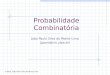 Probabilidade Combinatória João Paulo Silva do Monte Lima (jpsml@cin.ufpe.br)  2004, João Paulo Silva do Monte Lima