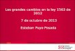 Los grandes cambios en la ley 1563 de 2012 7 de octubre de 2013 Esteban Puyo Posada