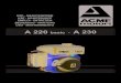 Acme Motori A220-A230 Operating Instrux