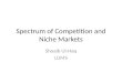 Spectrum of Competition and Niche Markets