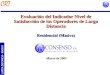 LARGA DISTANCIA - MASIVA Evaluación del Indicador Nivel de Satisfacción de los Operadores de Larga Distancia Residencial (Masiva) Marzo de 2003