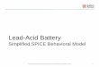 Simple Model of Lead-Acid Battery Model using PSpice