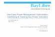 Use-Case Power Management Optimization: Identifying & Tracking Key Power Indicators