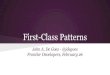 First-Class Patterns
