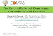 On Reconciliation of Contractual Concerns of Web Services