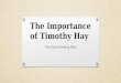 The Importance of Timothy Hay