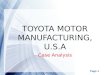 Toyota motor manufacturing: Problems and solutions