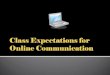 Class expectations for online communication, rev