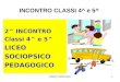 MARIO FRACCARO1 INCONTRO CLASSI 4^ e 5^ 2^ INCONTRO Classi 4^ e 5^ LICEO SOCIOPSICO PEDAGOGICO