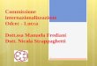 Commissione internazionalizzazione Odcec - Lucca Dott.ssa Manuela Frediani Dott. Nicola Strappaghetti 1