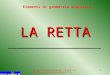 Prof. Claudio Rosanova - Liceo Scientifico E.Medi Barcellona P.G. 1 LA RETTA Elementi di geometria analitica