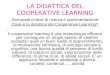 LA DIDATTICA DEL COOPERATIVE LEARNING Domande chiave di ricerca e sperimentazione Cosa è la didattica del Cooperative Learning? Il cooperative learning