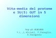Vita-media del protone e SU(5) GUT in 5 dimensioni hep-ph 0501086 Y.L.,L.Alciati, F.Feruglio, A.Varagnolo