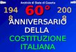 Archivio di Stato di Caserta 19482008 60°ANNIVERSARIODELLA COSTITUZIONE ITALIANA