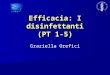 Efficacia: I disinfettanti (PT 1-5) Graziella Orefici