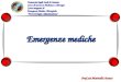 Emergenze mediche Università degli Studi di Catania Corso di laurea in Medicina e Chirurgia Corso integrato di Emergenze Medico Chirurgiche Anestesiologia