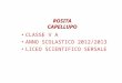 CLASSE V A ANNO SCOLASTICO 2012/2013 LICEO SCIENTIFICO SERSALE ROSITA CAPELLUPO
