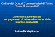0 Ordine dei Dottori Commercialisti di Torino Torino, 21 febbraio 2007 La direttiva 2003/49/CEE sui pagamenti di interessi e canoni delle imprese consociate