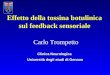 Effetto della tossina botulinica sul feedback sensoriale Carlo Trompetto Clinica Neurologica Università degli studi di Genova