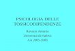 PSICOLOGIA DELLE TOSSICODIPENDENZE Ravasio Antonio Università di Padova AA 2005-2006