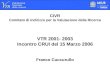 CIVR Comitato di Indirizzo per la Valutazione della Ricerca VTR 2001- 2003 Incontro CRUI del 15 Marzo 2006 Franco Cuccurullo