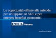 Le opportunità offerte alle aziende per sviluppare un SGS e per ottenere benefici economici Verona Dott. A. Pecoraro f.vigilanza