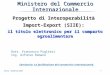 1 Roma, 1 febbraio 2008 Ministero del Commercio Internazionale Progetto di Interoperabilità Import-Export (SIIE): il titolo elettronico per il comparto