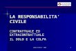 Paola minetti - 2005 1 LA RESPONSABILITA CIVILE CONTRATTUALE ED EXTRACONTRATTUALE IL DOLO E LA COLPA