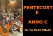PENTECOSTE ANNO C Matteo 3,1-12 Gv 14,15-16.23b-26
